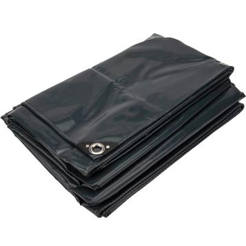 3x4 Afdekzeil PVC 450gr - Antraciet 7016 - zeilringen iedere beschikbaar voor biedingen