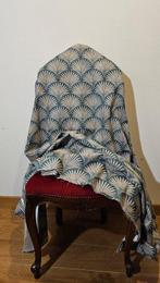 Art Deco stof in blauw duif- 300x280cm- Luxe selectie
