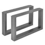Stalen onderstel set van 2 U tafelpoot 64x40 cm metaal grijs, Huis en Inrichting, Tafelonderdelen, Verzenden, Nieuw