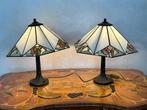 Tischlampen im Tiffany-Stil – farbenfrohe Bleiglasoptik mit, Antiek en Kunst, Curiosa en Brocante