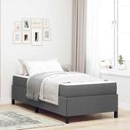 vidaXL Boxspring bed Donkergrijs, Zwart 90 x 190 cm, Huis en Inrichting, Verzenden, Nieuw, Grijs, Stof
