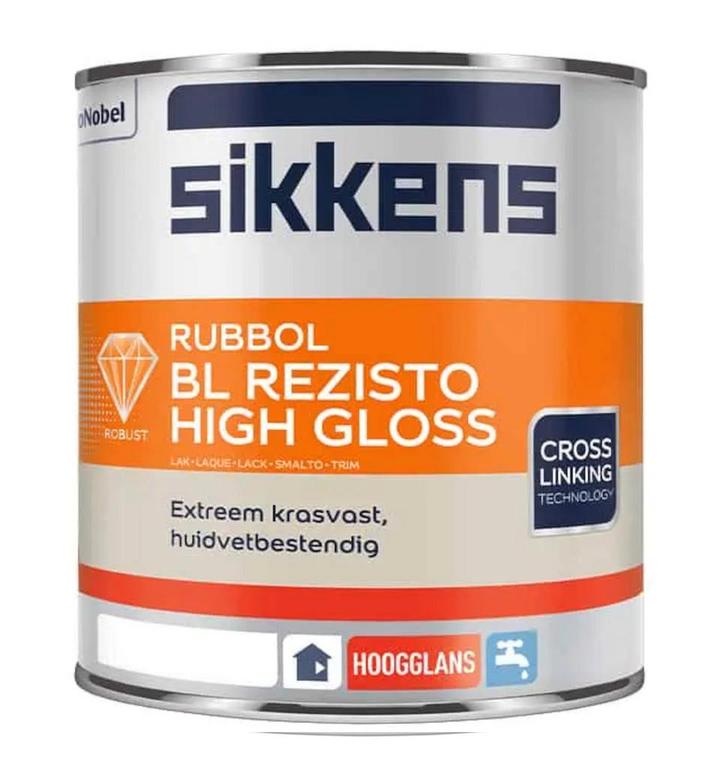Sikkens Rubbol BL REZISTO HIGH GLOSS huidvetvaste watergedra, Doe-het-zelf en Verbouw, Verf, Beits en Lak, Nieuw, Ophalen of Verzenden