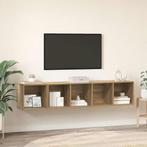 vidaXL TV-kast set Wandgemonteerd 2 pcs Artisan Eiken, Huis en Inrichting, Minder dan 50 cm, Verzenden, Nieuw, Minder dan 100 cm
