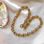 18 Krt. Massief gouden collier met diamanten; 1,43 ct. |..., Sieraden, Tassen en Uiterlijk, Kettingen, Gebruikt, Overige kleuren