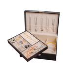 Juwelendoos XL - Zwart - 23 x 17 x 9 cm - Sieradendoos -, Sieraden, Tassen en Uiterlijk, Overige Accessoires, Nieuw, Verzenden