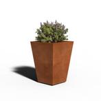 Cortenstaal Plantenbak Taps | Gelast | 60 x 60 x 80, Tuin en Terras, Verzenden, Nieuw