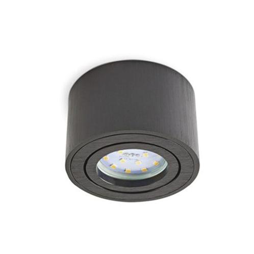 Opbouw spot armatuur | Zwart | kantelbaar | Rond | 50mm, Huis en Inrichting, Lampen | Spots, Ophalen of Verzenden