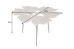Decoratieve salontafel GINKGO LEAFS 75cm zilver handgemaakt, Ophalen of Verzenden, Nieuw