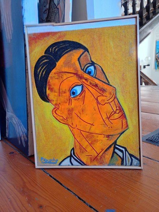 Peter Krusche - Was denkt er?, Antiek en Kunst, Kunst | Schilderijen | Modern