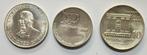 Israël, Mexico. Lot of 3 Silver Coins 1966-1968-1972/