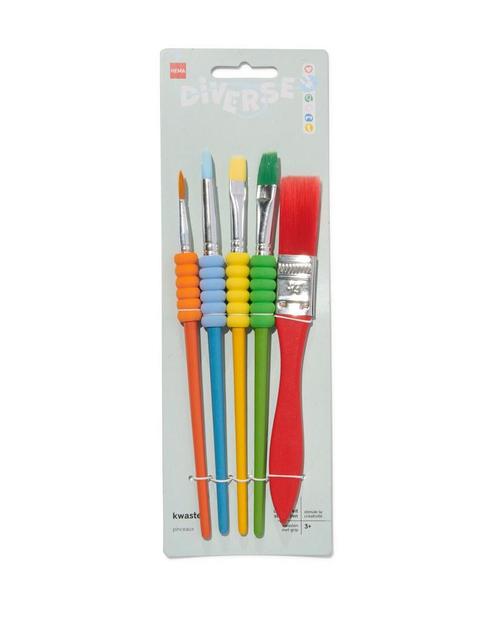 HEMA Kwasten - 5 stuks, Hobby en Vrije tijd, Knutselen, Nieuw, Verzenden