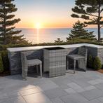 Aluminium wicker bistroset Hamburg - grijs, Tuin en Terras, Tuinsets en Loungesets, Verzenden, Nieuw