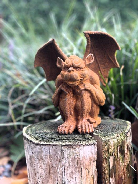 sculptuur, Gargolye - Demon - 16 cm - Gietijzer, Antiek en Kunst, Curiosa en Brocante