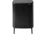 Brabantia Bo Touch Bin Hi Prullenbak - 60 liter - Matt Black, Huis en Inrichting, Woonaccessoires | Prullenbakken, Verzenden, Zo goed als nieuw