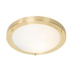 Moderne plafonnière goud 31 cm IP44 - Yuma, Nieuw, Overige materialen, Minder dan 50 watt
