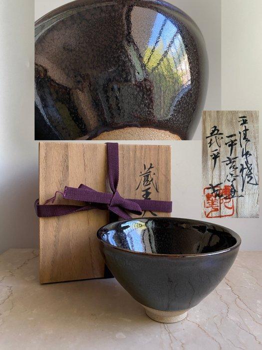Black Tenmoku theekop Matcha-kom Theeceremonie - Keramiek -, Antiek en Kunst, Antiek | Overige Antiek
