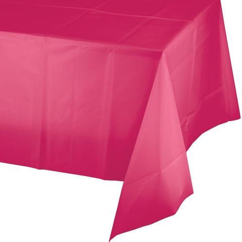 Fuchsia Tafelkleed Plastic 2,74m, Hobby en Vrije tijd, Feestartikelen, Nieuw, Verzenden