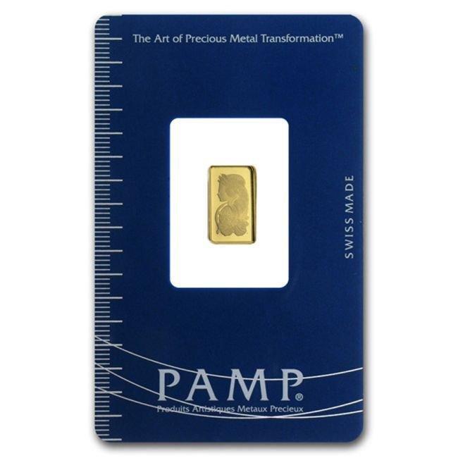 1 gram - Goud - .9999 - PAMP Suisse Lady Fortuna Vintage, Postzegels en Munten, Edelmetalen en Baren