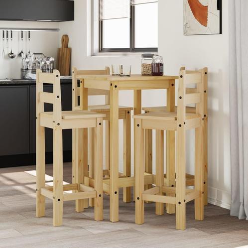 vidaXL 5-delige Barset massief grenenhout, Huis en Inrichting, Complete eetkamers, Nieuw, Verzenden