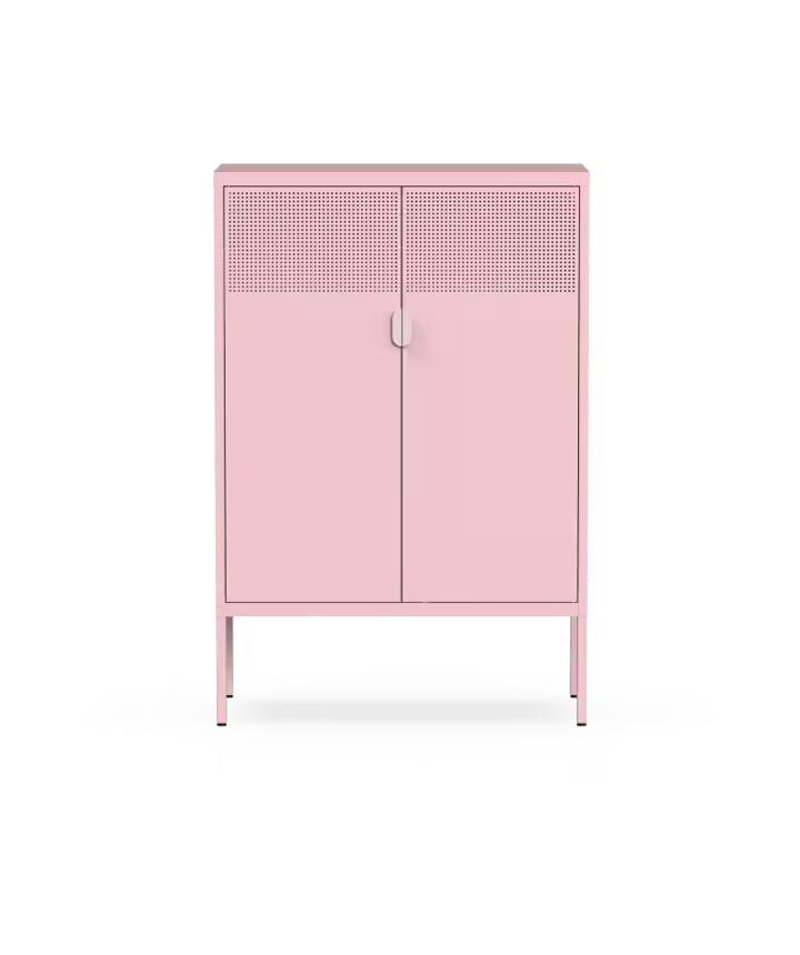 Archiefkast - Kantoorkast - Metalen kast met deuren - Roze -, Huis en Inrichting, Kasten | Lockerkasten, Zo goed als nieuw, Verzenden