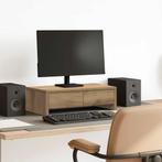 vidaXL Monitorstandaard met lades 50x27x15 cm hout, Verzenden, Nieuw