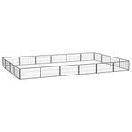 vidaXL Hondenkennel 20 panelen 100x50 cm gepoedercoat staal, Dieren en Toebehoren, Verzenden, Nieuw