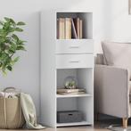 vidaXL buffetkast 45x42,5x124 cm bewerkt hout wit, Huis en Inrichting, Kasten | Buffetkasten, Minder dan 50 cm, Verzenden, 100 tot 150 cm