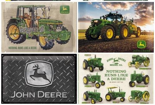 John deere tractor reclamebord thermometer blik mok klok enz, Verzamelen, Merken en Reclamevoorwerpen, Reclamebord, Nieuw, Ophalen of Verzenden