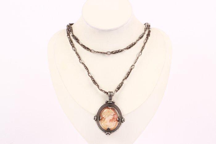 Zonder minimumprijs - Ketting met hanger Zilver - Shell, Sieraden, Tassen en Uiterlijk, Antieke sieraden