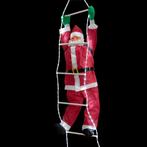 Klimmende Kerstman 120 cm op ladder met LED-verlichting