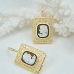 Zilver, Verguld - Oorbellen - CAMMEI INCISI A MANO