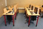 Leerlingtafels met computer, Computers en Software, Laptoptafels, In hoogte verstelbaar, Zo goed als nieuw, Verzenden
