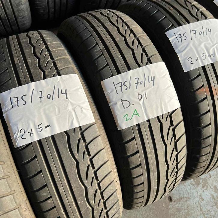 2 x Dunlop EconoDrive 175-70-14 Zomerbanden 5mm, Auto-onderdelen, Banden en Velgen, 14 inch, Zomerbanden, 175 mm, Personenwagen