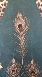 Exclusieve Art Deco Katoen Satijn Stof Petrol Kleur -