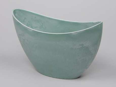 Bootschaal boot hoog 24x10*14cm. poeder soft turquoise, Hobby en Vrije tijd, Knutselen, Nieuw, Ophalen of Verzenden