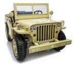 Kinderauto JEEP WILLYS WW2, Desert, 24V, 4WD, 3 zits, RC, Ophalen of Verzenden, Nieuw