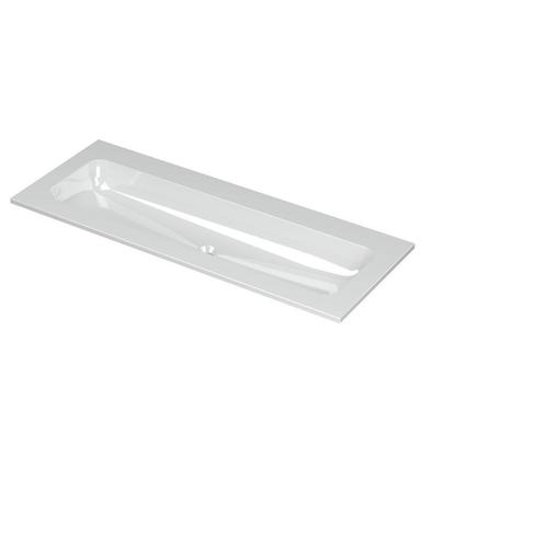 INK Aspekt Wastafel 120×45×1,5cm Porselein Wit Glans 1 Wast, Doe-het-zelf en Verbouw, Sanitair, Wastafel, Nieuw, Steen, Ophalen of Verzenden