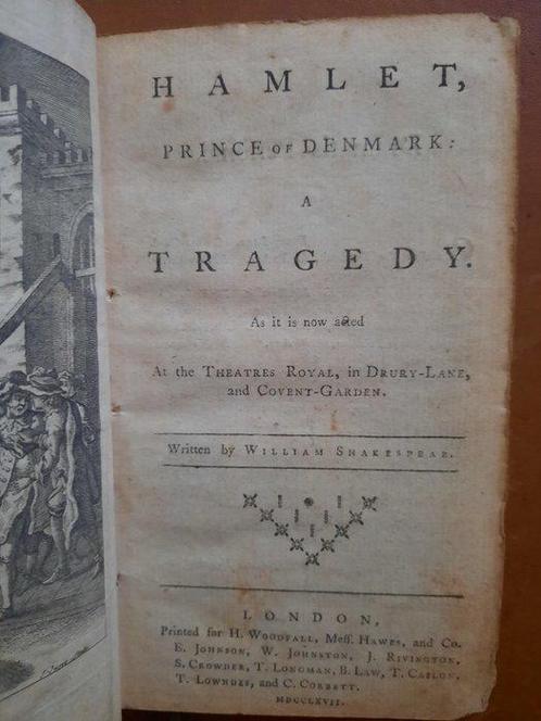 Shakespeare - Hamlet, Prince of Denmark: a Tragedy - 1767, Antiek en Kunst, Antiek | Boeken en Bijbels