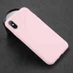 iPhone XS Ultraslim Silicone Hoesje TPU Case Cover Roze, Verzenden, Nieuw