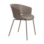 *WOONWINKEL* Plastic Kuipstoel Met Zitkussen Grijs, Huis en Inrichting, Stoelen, Verzenden, Nieuw, Grijs, Kunststof