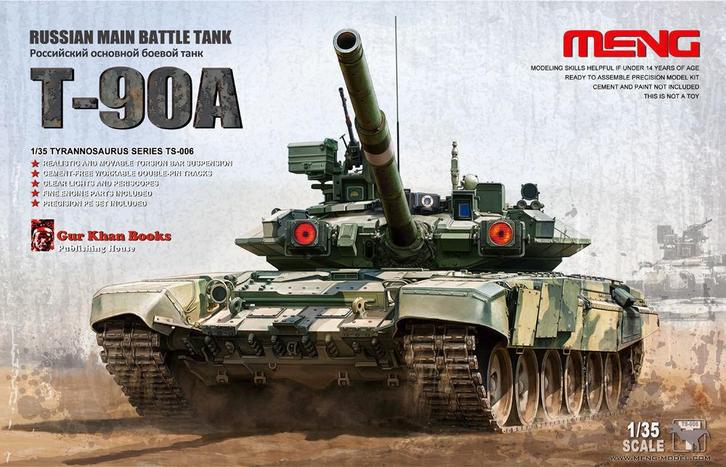 MENG-Model TS-006 Russian Main Battle Tank T-90A Bouwpakket, Hobby en Vrije tijd, Modelbouw | Auto's en Voertuigen, Overige typen