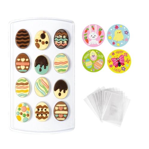 Bonbonvorm Ei (15x) 15x26,8cm incl. Zak en Stickers, Hobby en Vrije tijd, Taarten en Cupcakes maken, Nieuw, Verzenden