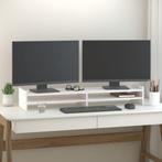 Monitorstandaard 100x27x15 cm massief grenenhout wit, Nieuw, Verzenden