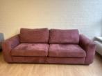 Veiling - Fluweelzachte Paarse 2,5 zits bank, Huis en Inrichting, Banken | Bankstellen, Nieuw