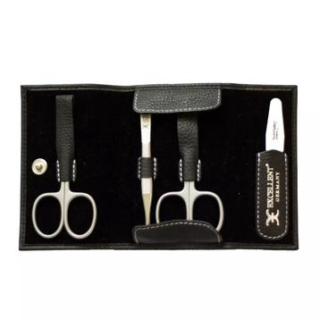 Excellent-Solingen Manicure Etui – 4-Delig – Zwart Leder beschikbaar voor biedingen