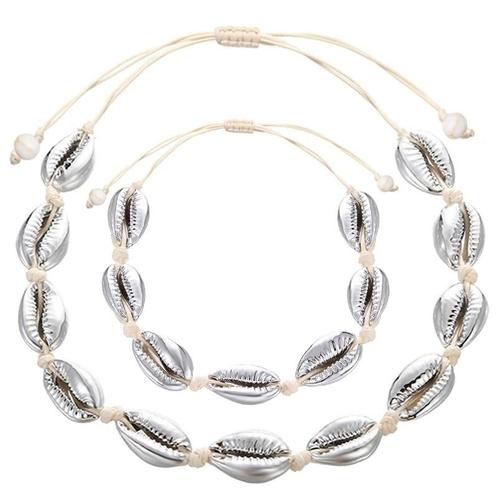 Fako Bijoux® - Schelpjes Ketting & Armband - Choker -, Sieraden, Tassen en Uiterlijk, Armbanden, Verzenden