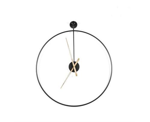 Klok Sundial Klein | Zwart | BY-BOO, Huis en Inrichting, Woonaccessoires | Klokken, Nieuw, Ophalen of Verzenden