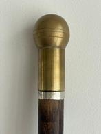 Wandelstok - Hout, Messing, Zilver