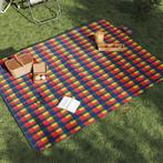 vidaXL Picknickkleed opvouwbaar geruit 200x150 cm fluweel, Verzenden, Nieuw