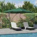 vidaXL Parasol Groen 352 x 251 x 265 cm Polyester en, Tuin en Terras, Parasols, Verzenden, Nieuw, 2 tot 3 meter